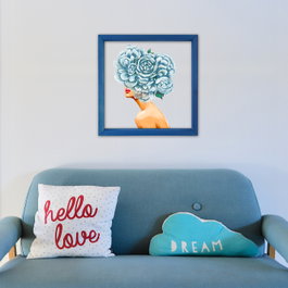 Wallity Cuadro decorativo enmarcado Multicolor 32 x 32 cm